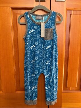 Grey Vintage X Miki Miette Blue Sports One-Piece 12 Months NWT 100% Cotton